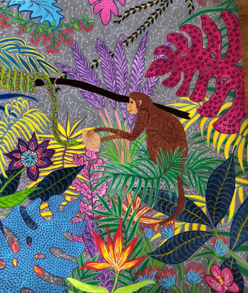JUNGLE MONKEY 65X50